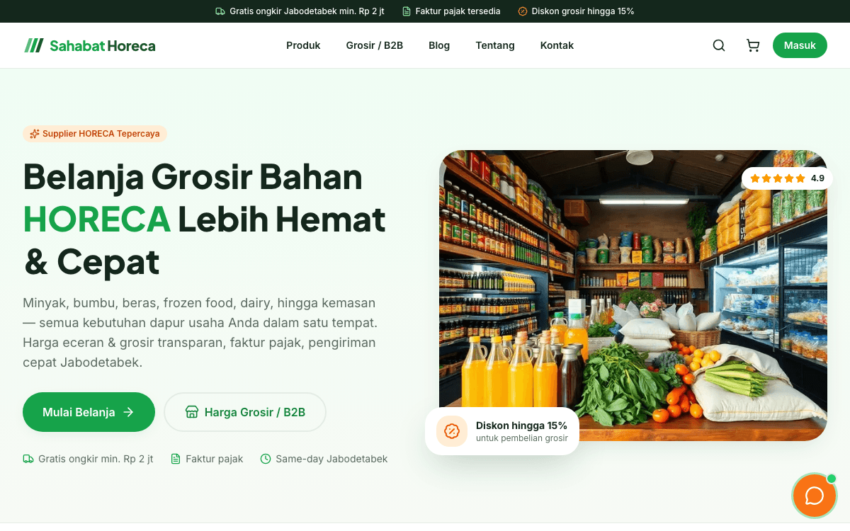 Sahabat Horeca website